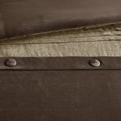 7 Piece Faux Suede Comforter Set