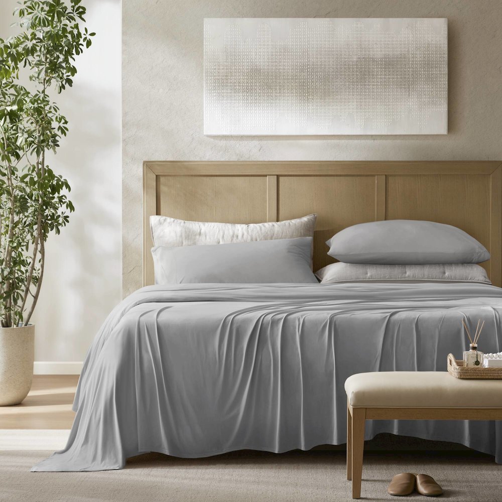 Stretch Jersey Sheet Set, Grey color
