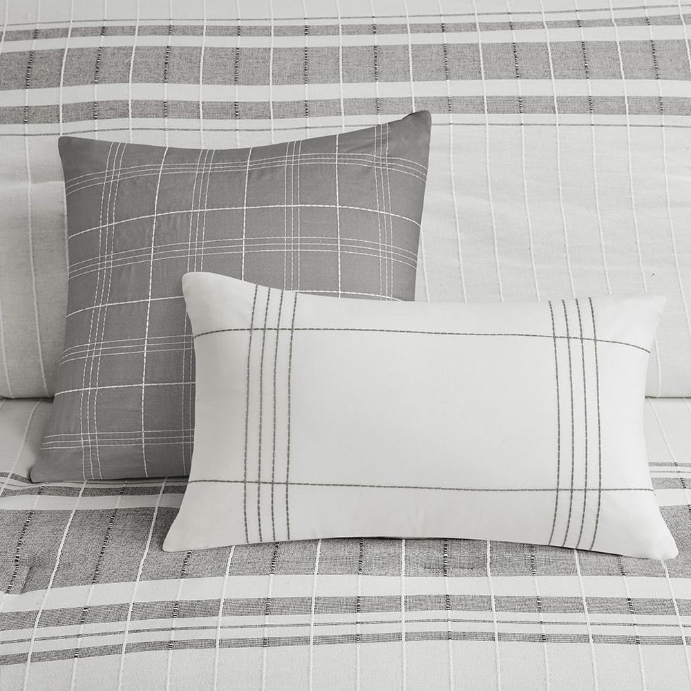 6 Piece Cotton Jacquard Oversized Comforter Set