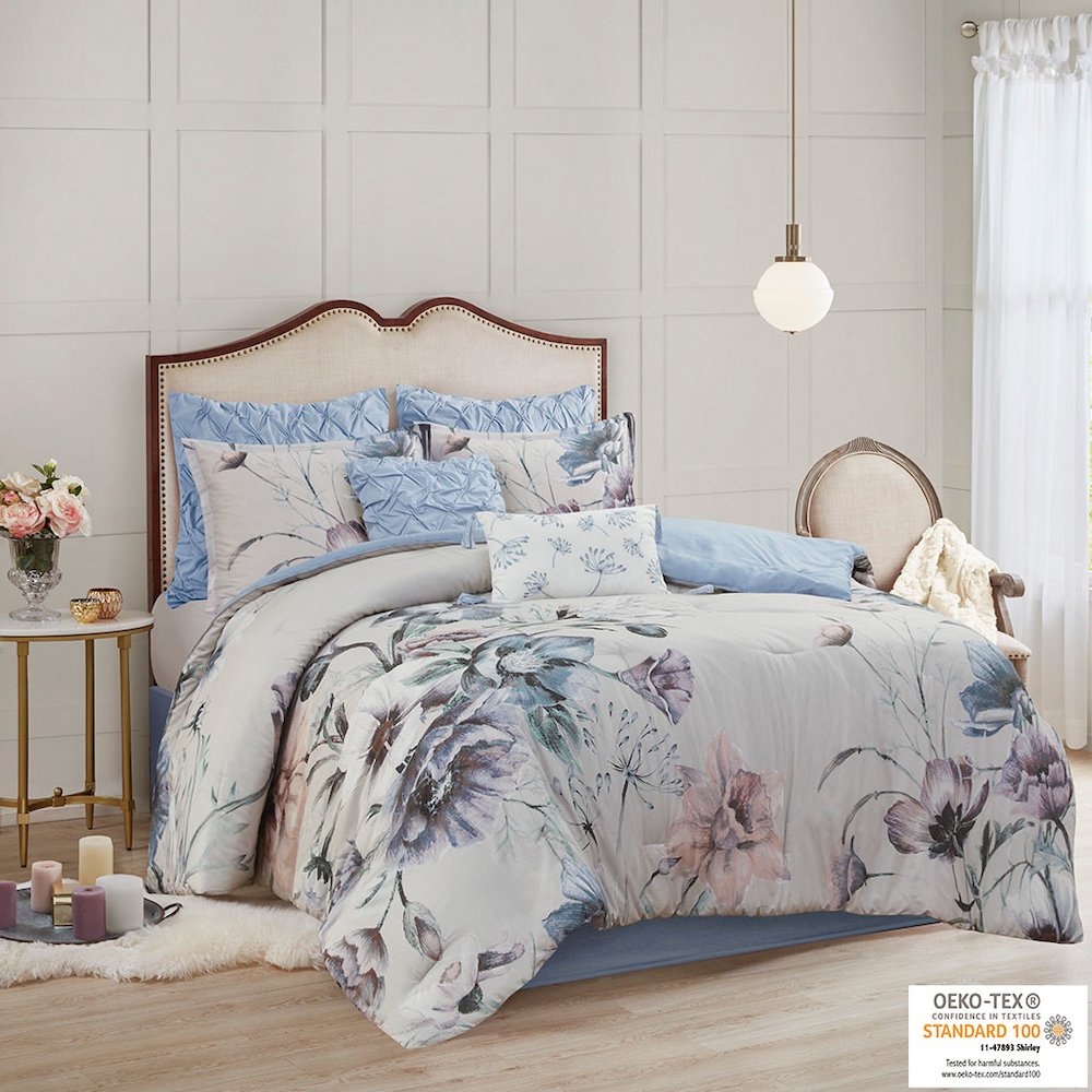 8 Piece Cotton Printed Comforter Set