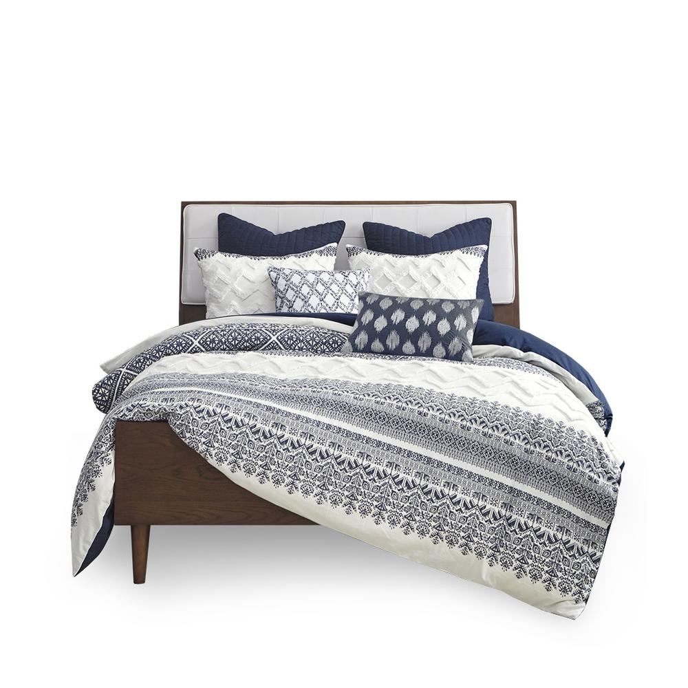 Navy Botanic Farmhouse Comforter Set, Belen Kox