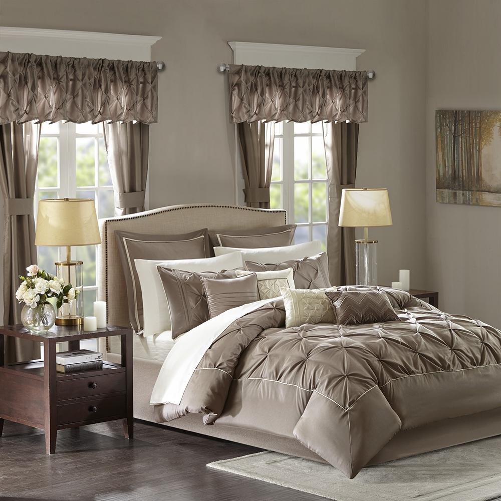 Joella 24 Piece Room in a Bag, Taupe color