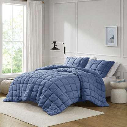 Dream Puff Down Alternative Comforter Set in Navy Color