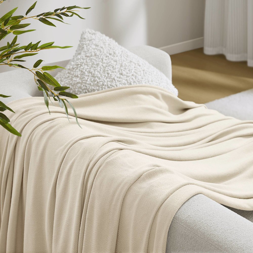 Bamboo Cotton Rayon from Bamboo Cotton Blanket, Ivory color