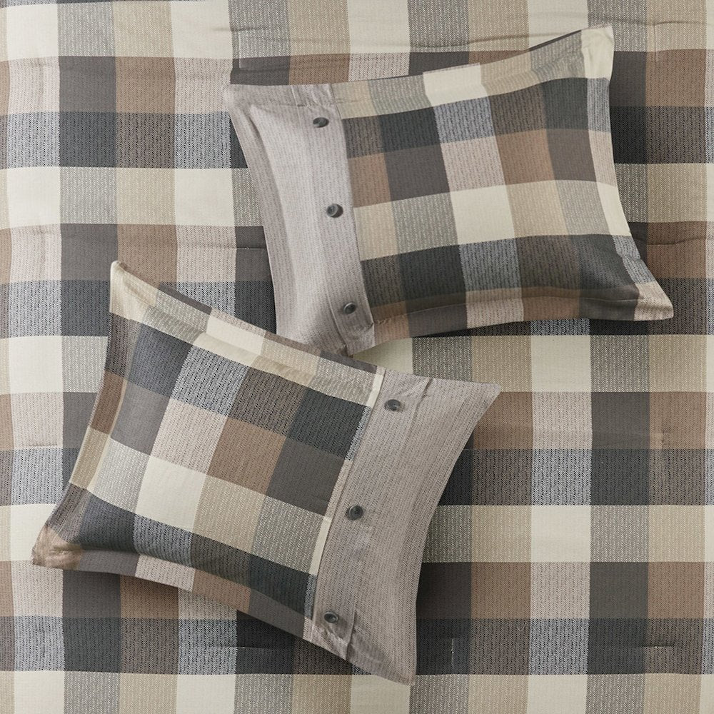 7 Piece Herringbone Comforter Set