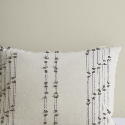 3 Piece Cotton Jacquard Duvet Cover Set