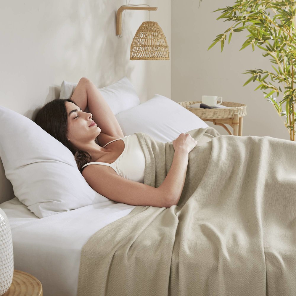 Bamboo Cotton Rayon from Bamboo Cotton Blanket, Khaki color