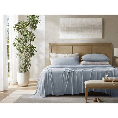 Cooling Stretch Jersey Sheet Set, Blue color