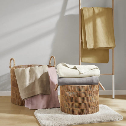 Egyptian Cotton Blanket, Mustard color