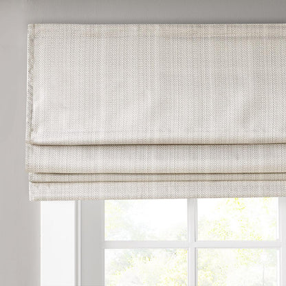 Ivory Basketweave Cordless Roman Shade, Belen Kox