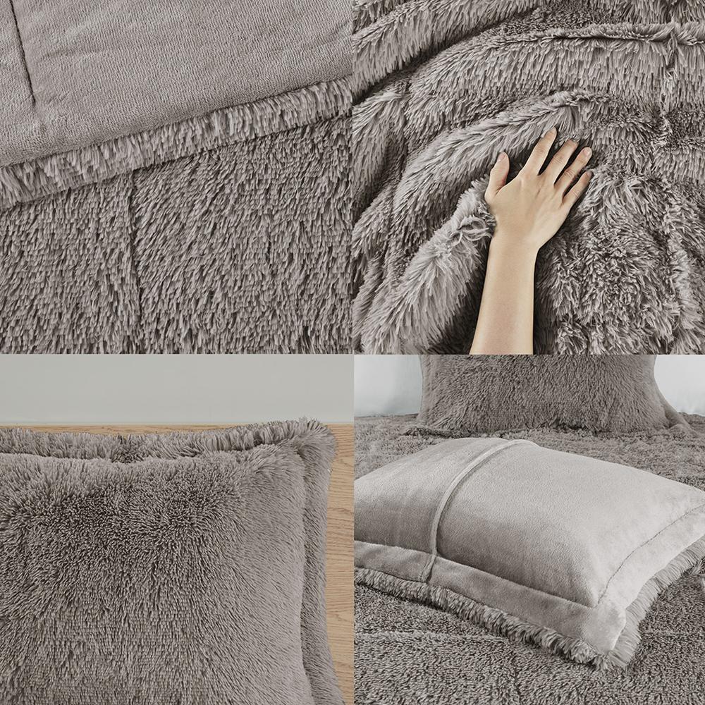 Shaggy Long Fur Comforter Mini Set