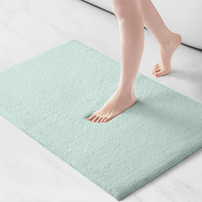 Marshmallow Bath Rug, Seafoam color