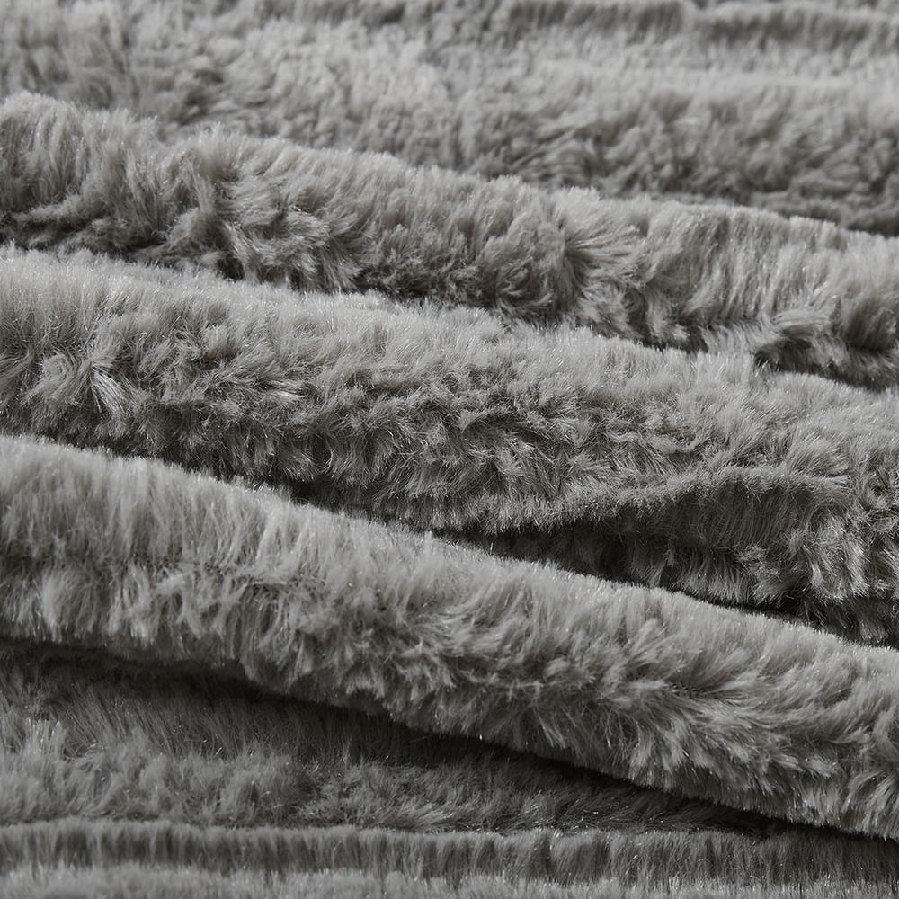 Arctic Fur Down Alternative Comforter Mini Set, Grey color