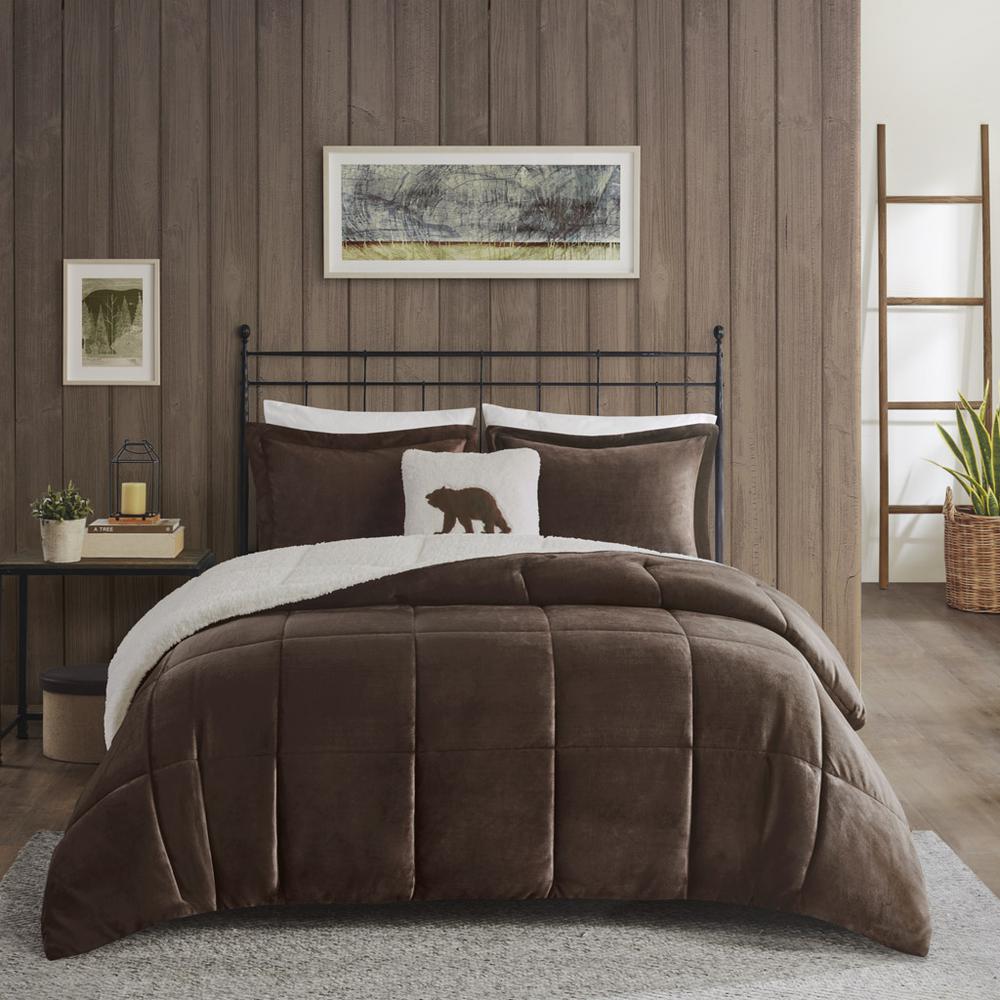 Plush to Sherpa Down Alternative Comforter Set