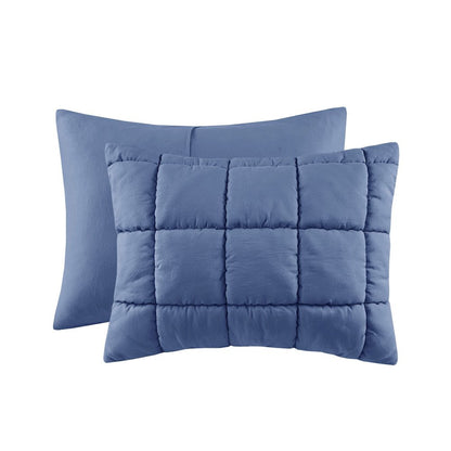 Dream Puff Down Alternative Comforter Set in Navy Color