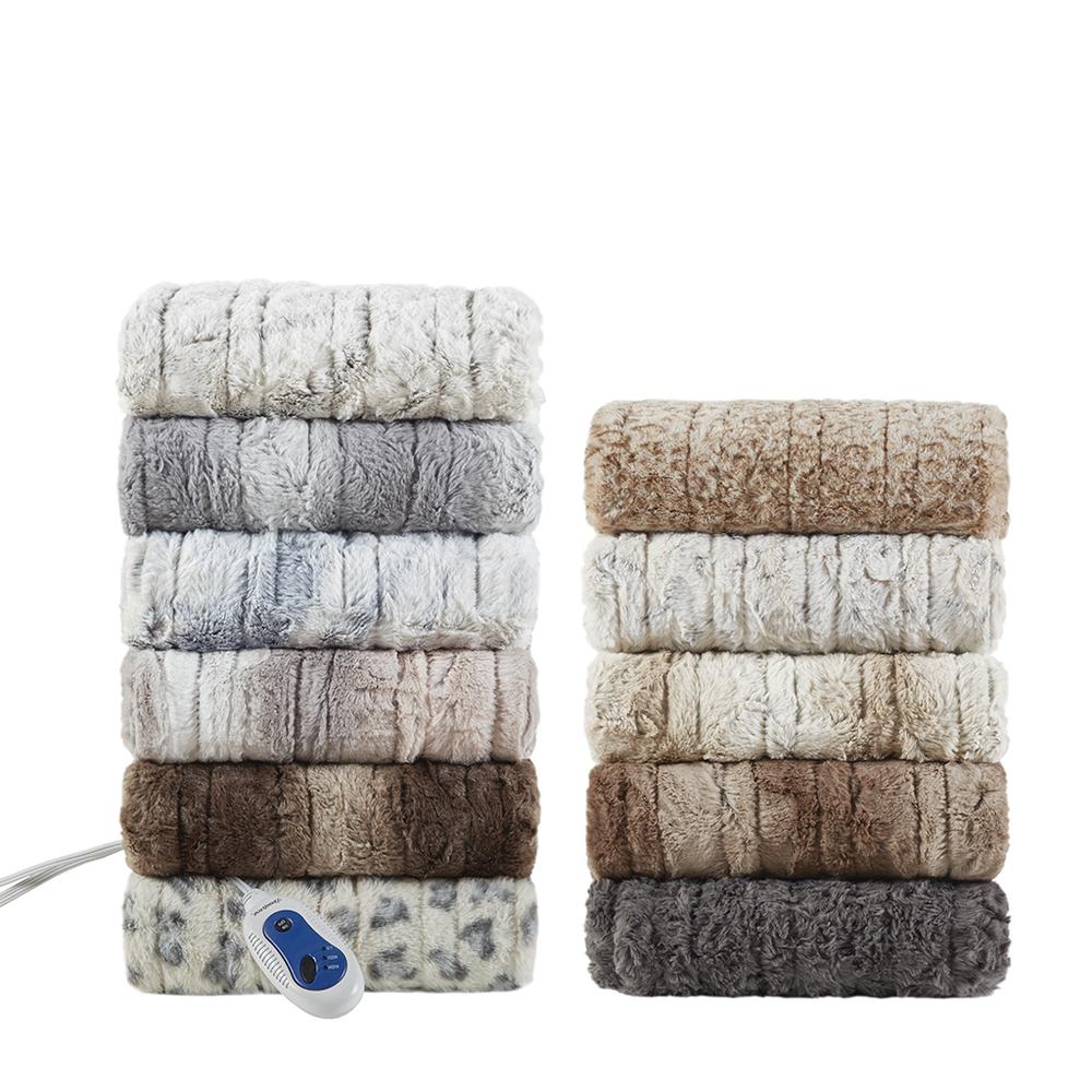 Oversized Faux Fur Heated Throw