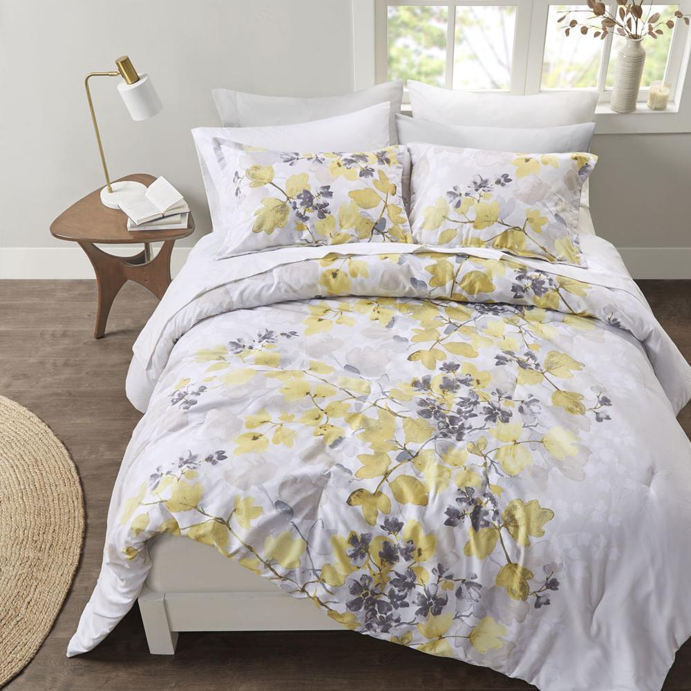 Alexis Comforter Set with Bed Sheets, Yellow color