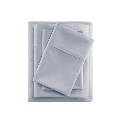 600 Thread Count Cooling Cotton Blend 4 PC Sheet Set, Blue color