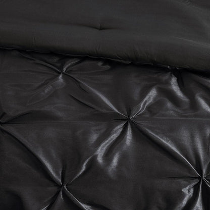 Laurel 7 Piece Tufted Comforter Set, Black color