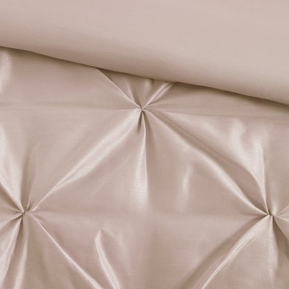 Laurel 100% Polyester Pieced Pleated 7pcs Tufted Comforter Set