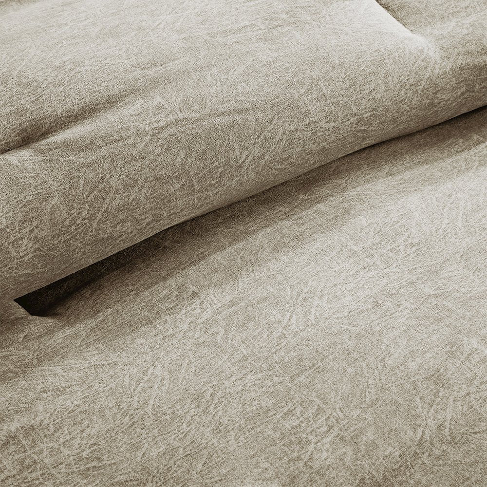 7 Piece Faux Suede Comforter Set