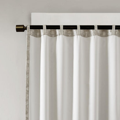 Jacquard Lined Total Blackout Rod Pocket/Back Tab Curtain Panel