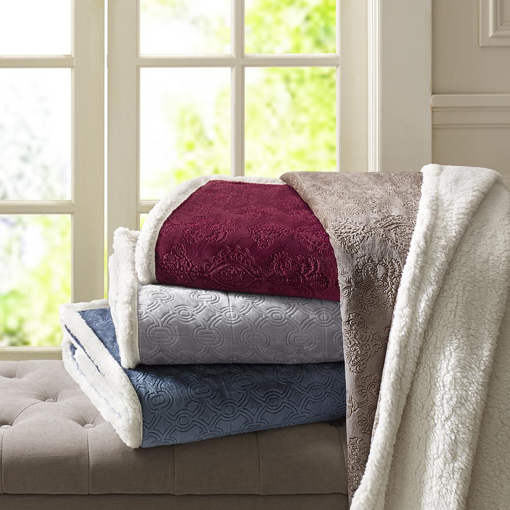 Oversized Textured Plush Throw