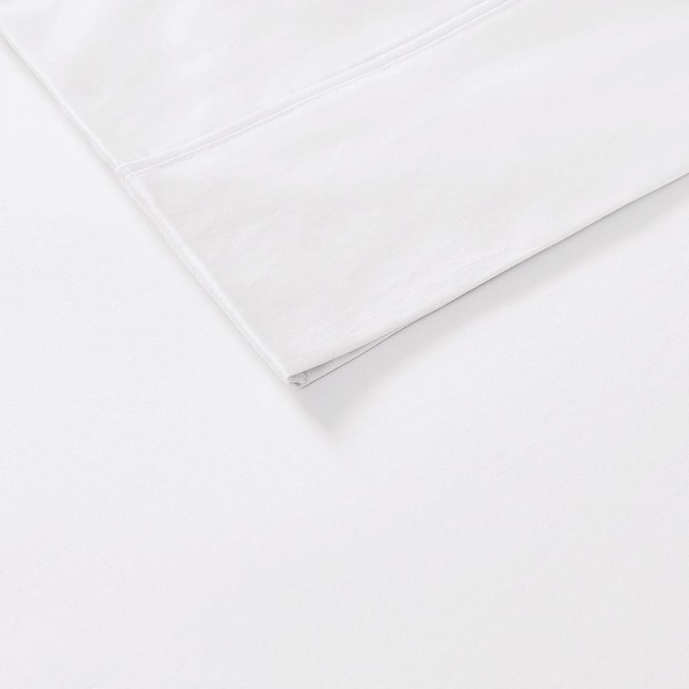 800 Thread Count Cotton Blend Sateen Sheet Set, White color