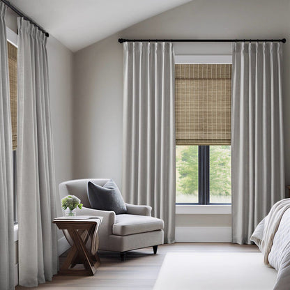 Emery 300gsm poly linen with 7 pinch pleat per pc