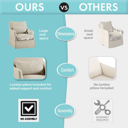 Skirted Swivel Chair