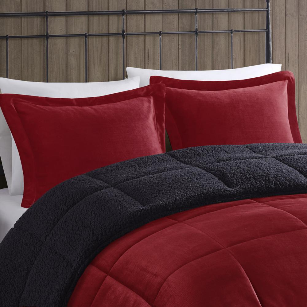 Plush to Sherpa Down Alternative Comforter Set
