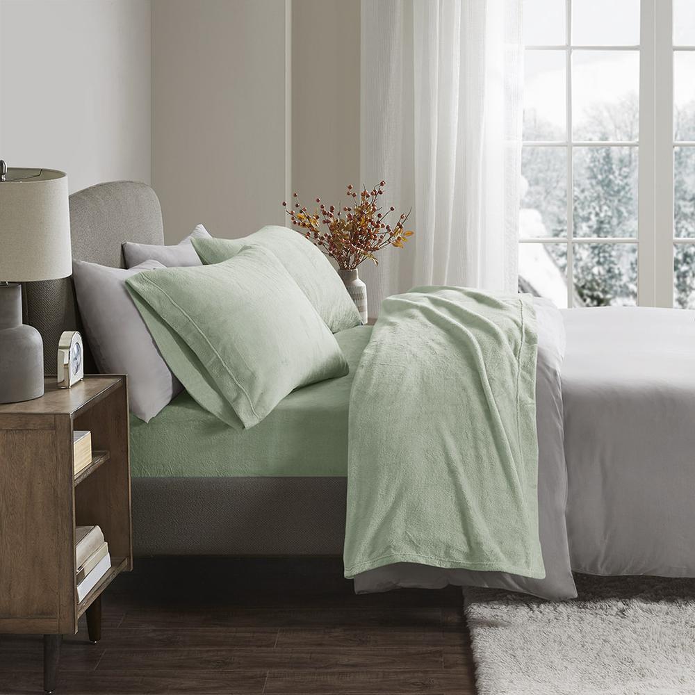 100% Polyester Knitted Plush Sheet Set,BL20-0459