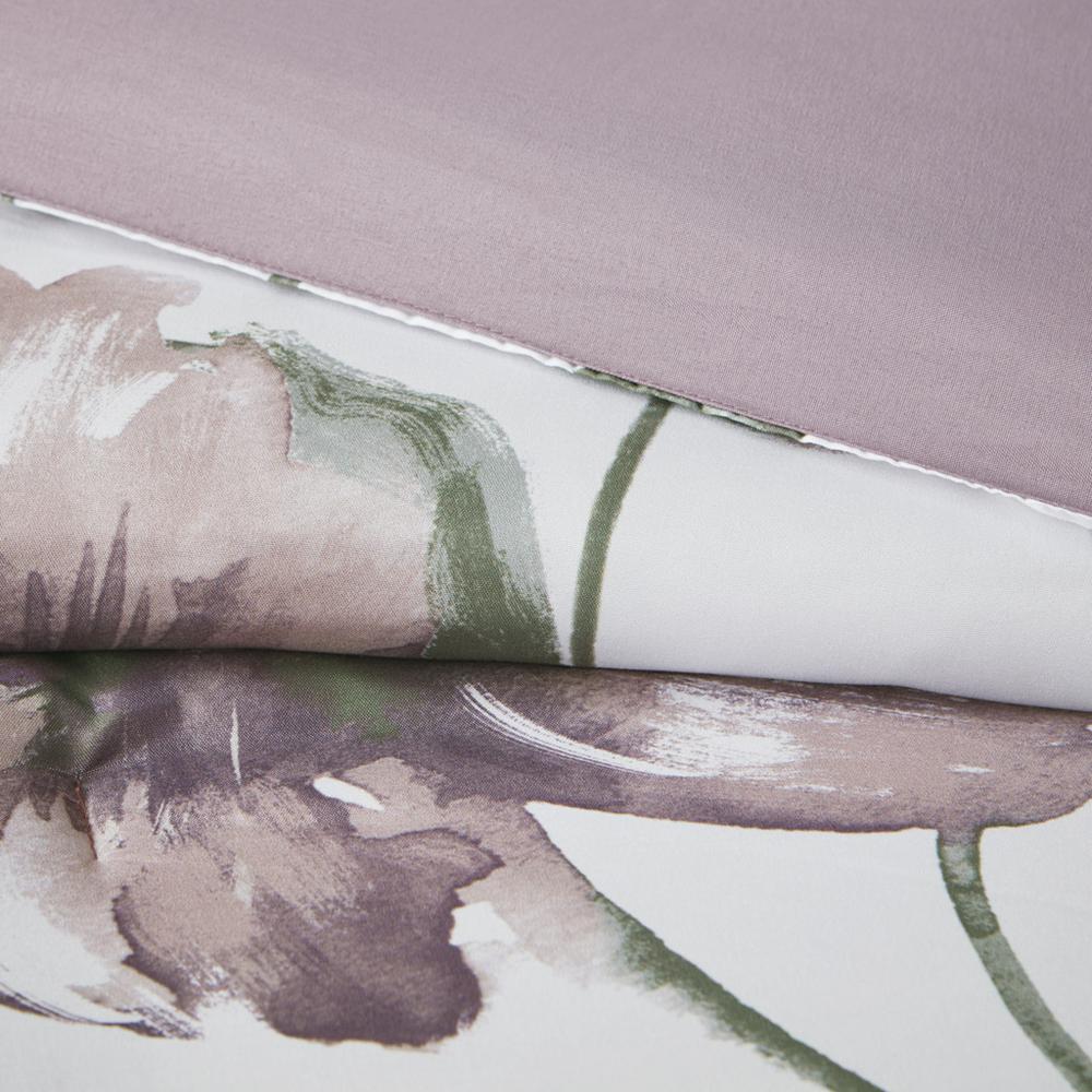Alice Floral Comforter Set with Bed Sheets, Mauve color