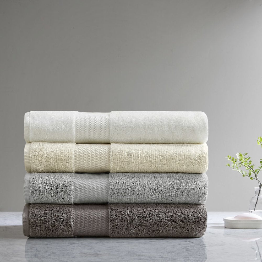 100% Cotton Bath Sheet 2 Piece Set in Charcoal Color