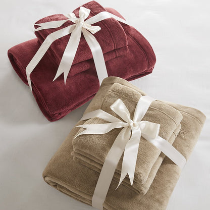 Soloft Plush Micro Plush Sheet Set in Taupe