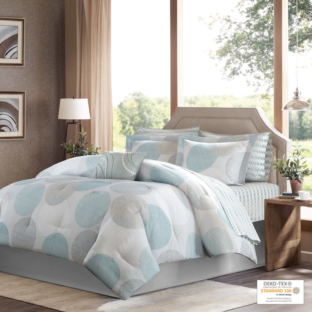 9 Piece Comforter Set with Cotton Bed Sheets