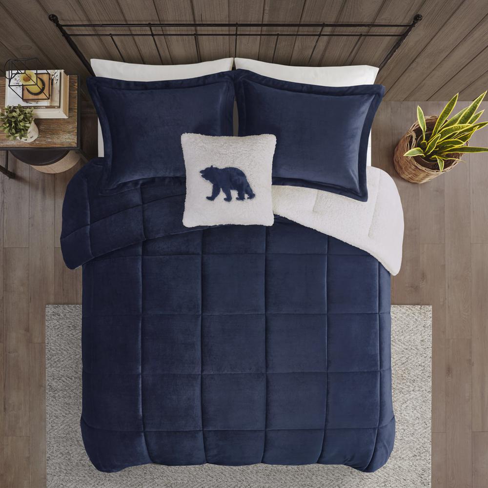 Plush to Sherpa Down Alternative Comforter Set