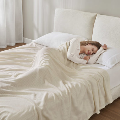 Microfleece Blanket in Taupe Color