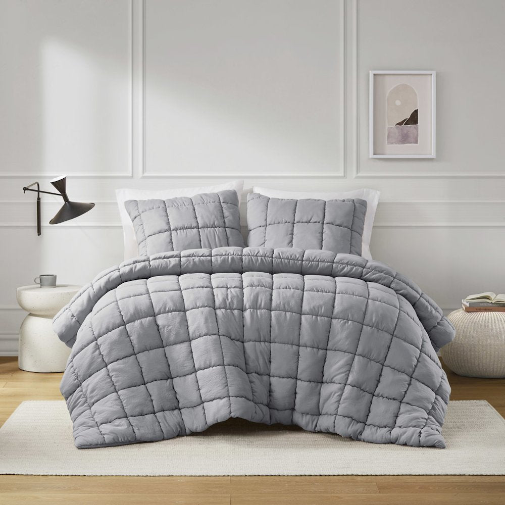 Dream Puff Down Alternative Comforter Set in Grey Color