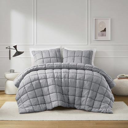 Dream Puff Down Alternative Comforter Set in Grey Color
