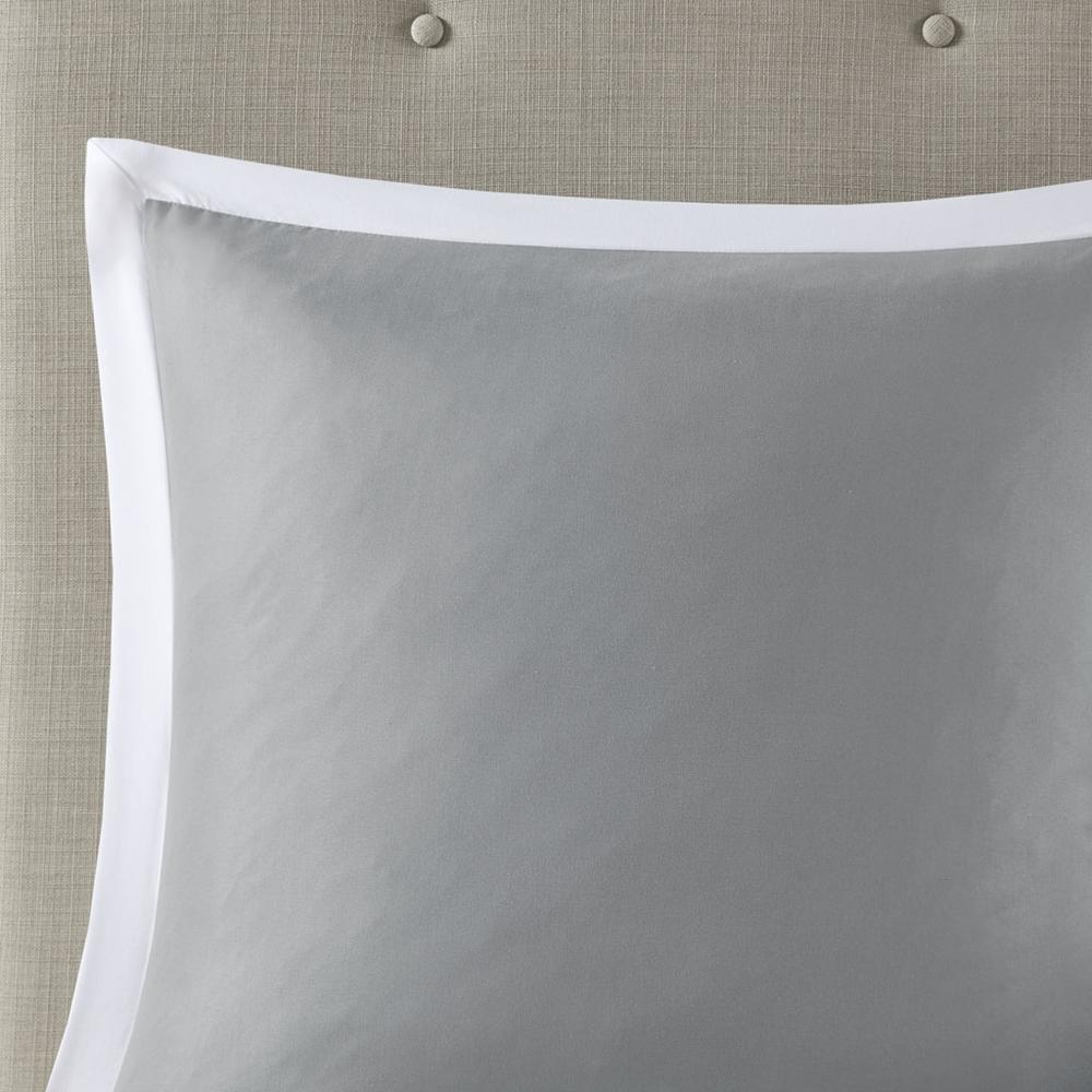 Powell 8 Piece Embroidered Comforter Set, White color