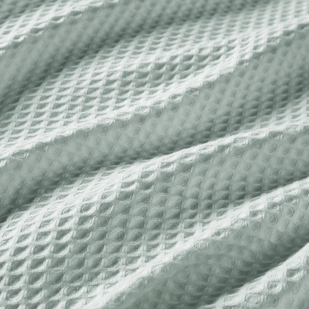Cotton Waffle Weave Cotton Blanket, Aqua color