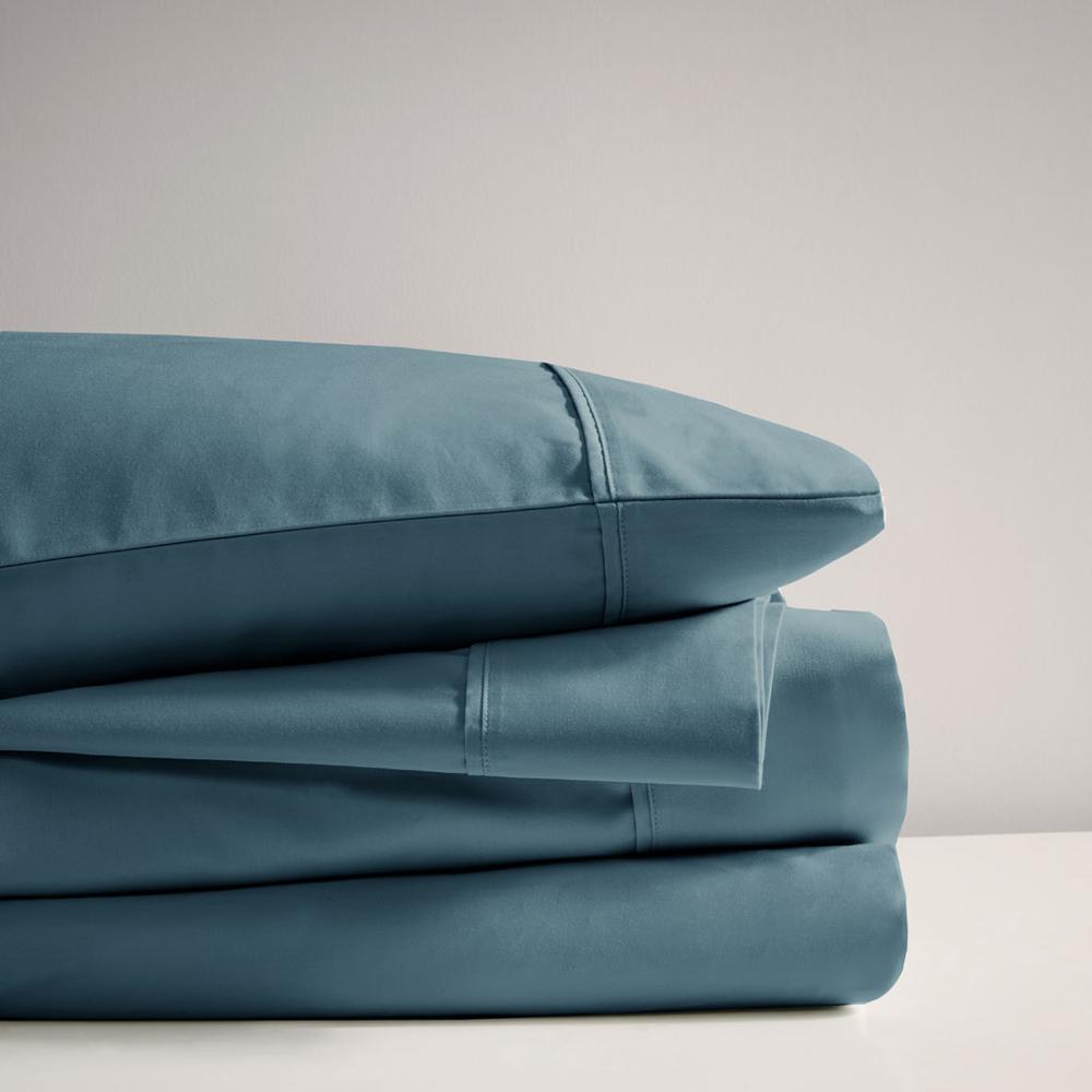 600 Thread Count Cooling Cotton Blend 4 PC Sheet Set, Teal color