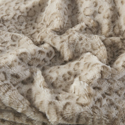 Zuri Faux Fur Throw, Leopard color