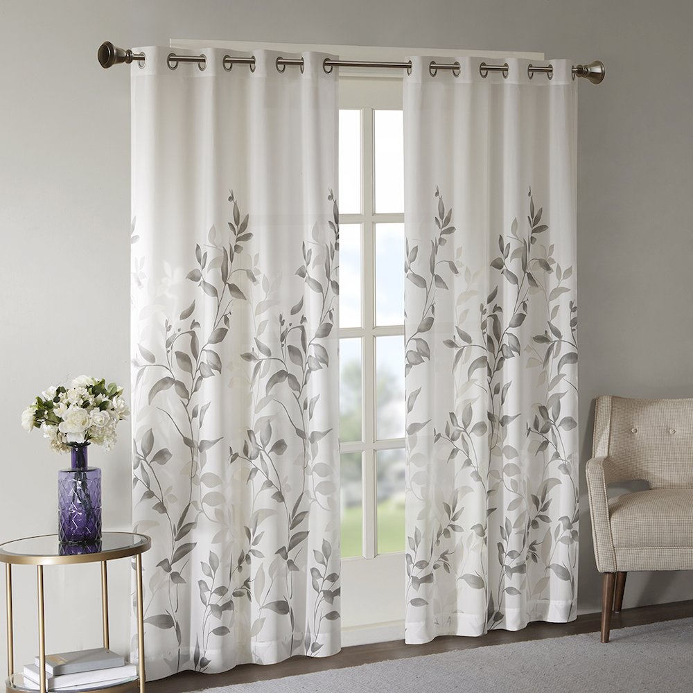 Cecily Burnout Printed Window Curtain Panel