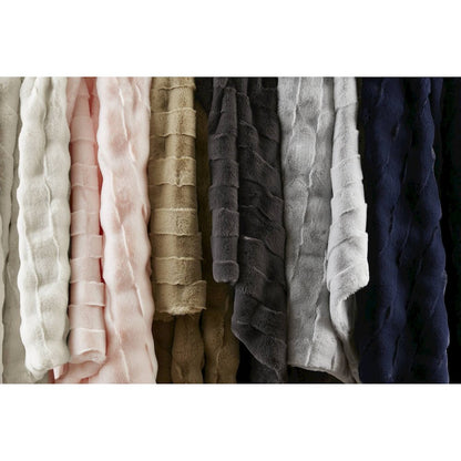 Vivienne Faux Fur Throw, Navy color
