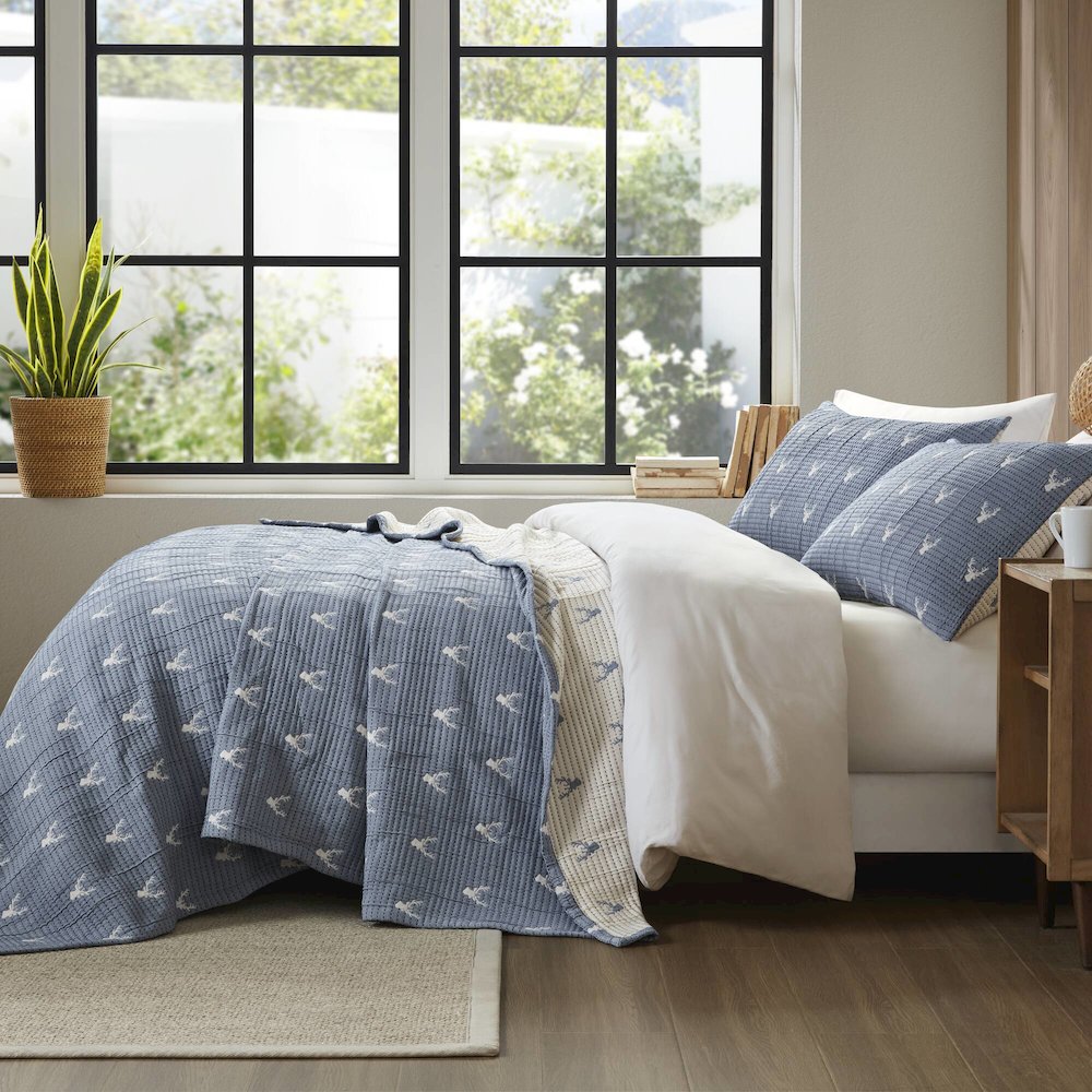 Keystone Coverlet Set, Blue color