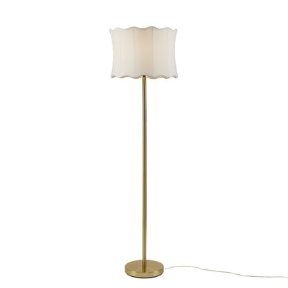 Vesta Dimmable Floor Lamp with Fabric Scalloped Shade