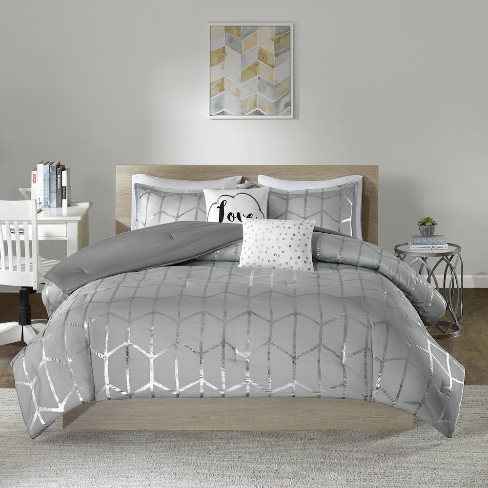 Raina 100% Polyester Brushed Microfiber Printed Comforter Set