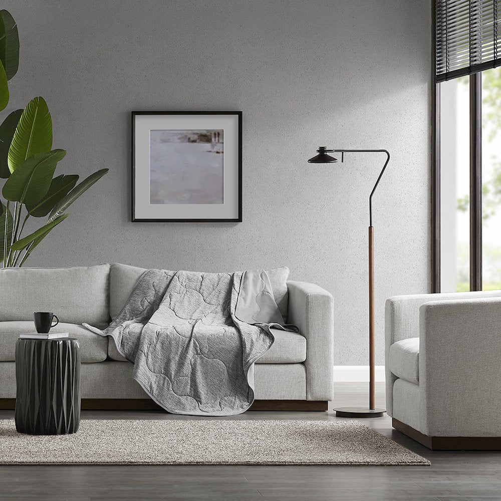 Cooling Touch Down Alternative Throw in Grey Color